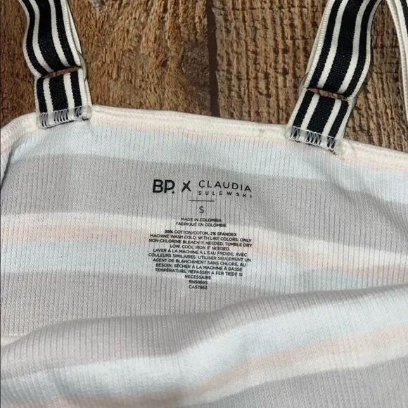 💜 BP x Claudia Sulewski Striped Ribbed Bodysuit Nwt - Picture 9 of 12